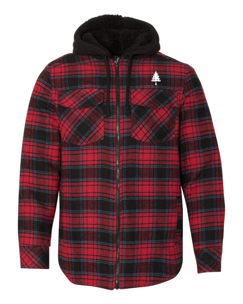 4EVERGREEN Quilted Flannel Full-Zip Hoodie - EYE Clothing Company