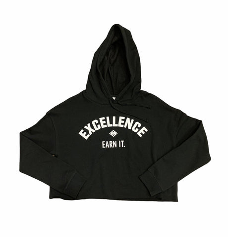 Excellence Earn It Women's Crop Hoodie - EYE Clothing Company